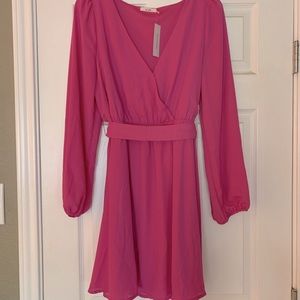 Hot Pink Wrap Dress